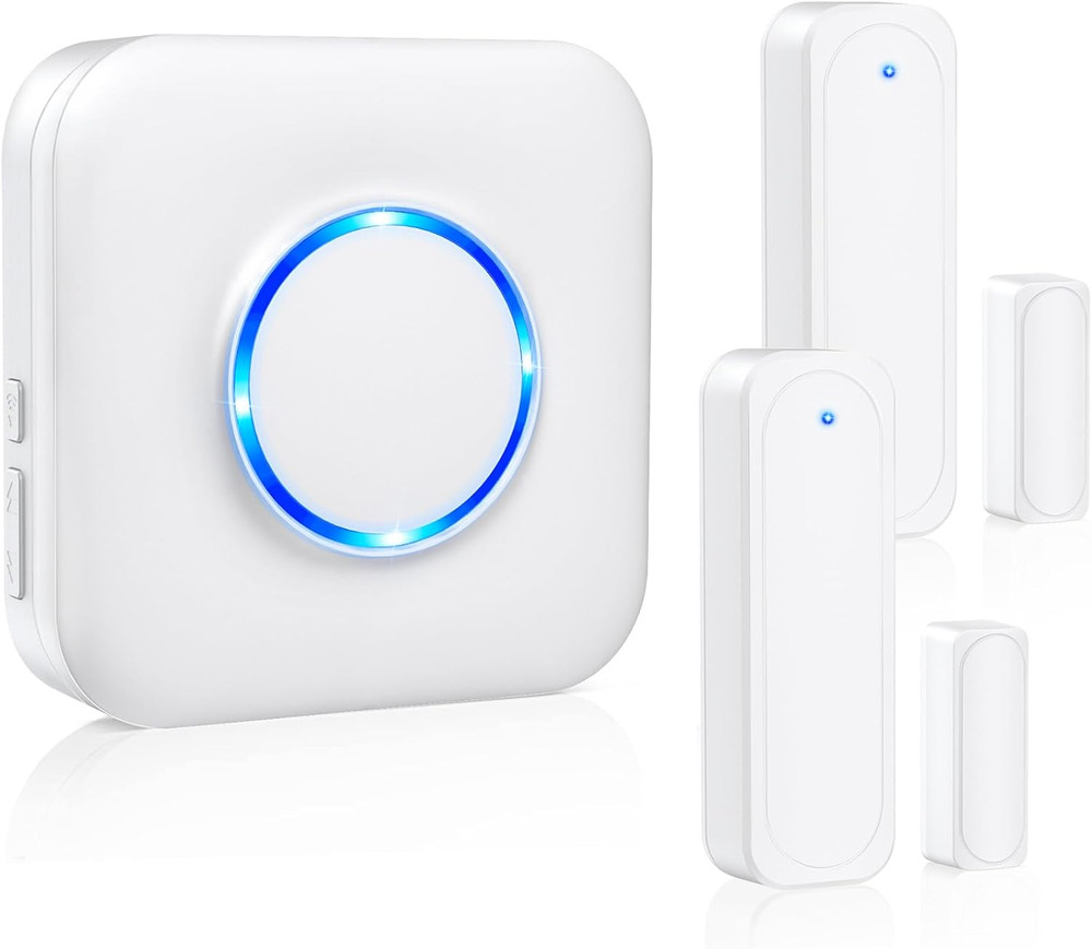 Wireless Door Chime Alarm with 600 FT Range - Easy Install Contact Sensor