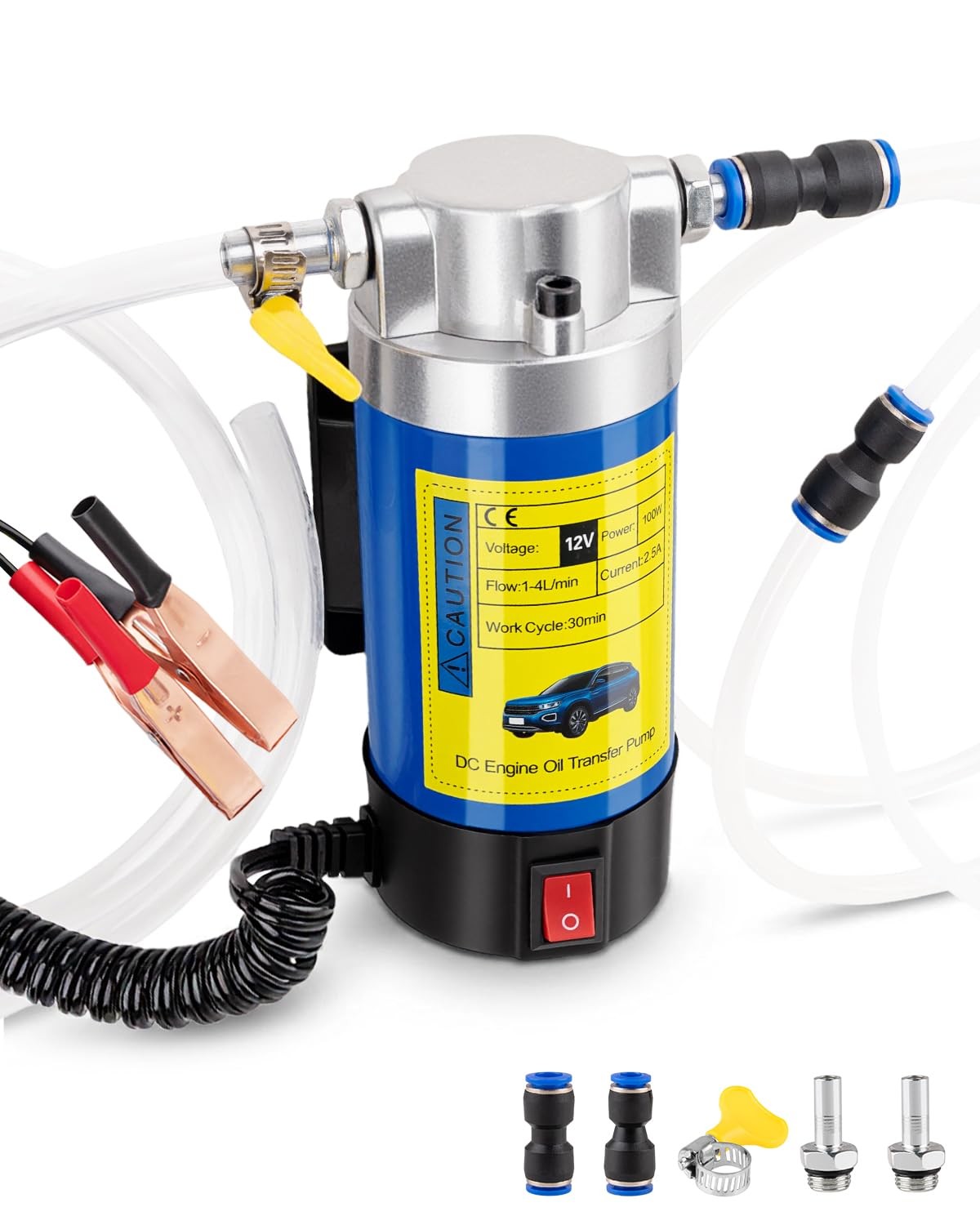 12V Electric Oil Extractor Pump for Engine, Gear, Transmission Fluid Transfer