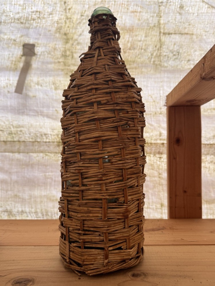 Vintage Wicker Wrapped Jug