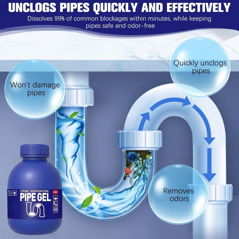 Pipe Bobo Drain Cleaner for Kitchen Sinks, Professional Drains Clog Remover,...