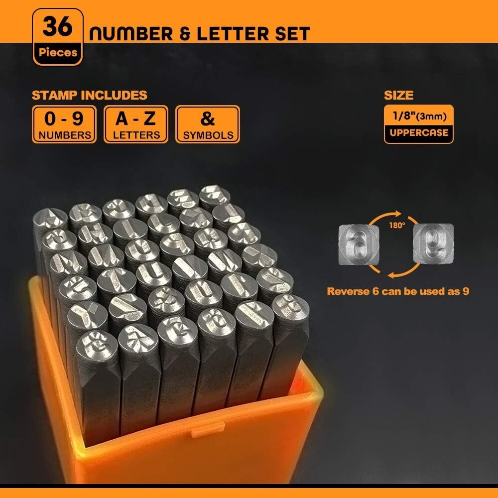 Versatile 36-Pcs Steel Stamping Tool Set - Perfect for Personalized Engravings