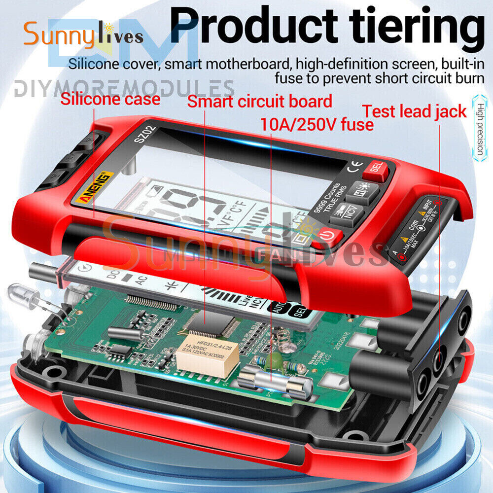 Digital Multimeter Voltmeter Resistance Capacitance Temp Transistor Tester Meter