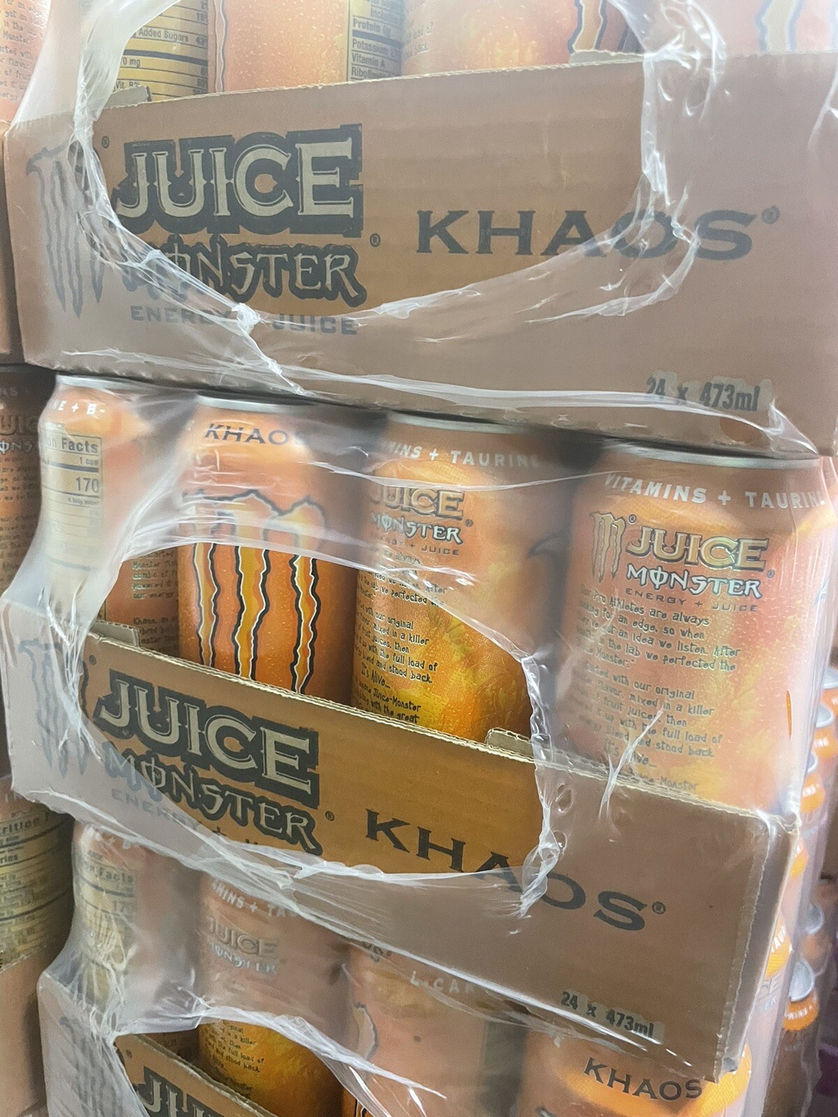 Monster Energy JUICE KHAOS - 12 Pack - Free Shipping + Rare Hard Find! 4/25 Exp