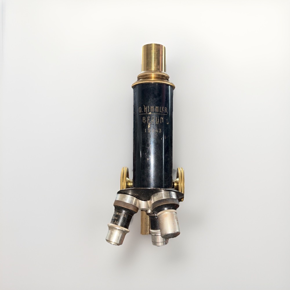 Antique H.J. Nlemert Berlin Compound Microscope Set, Case, Othmer Object & Slide