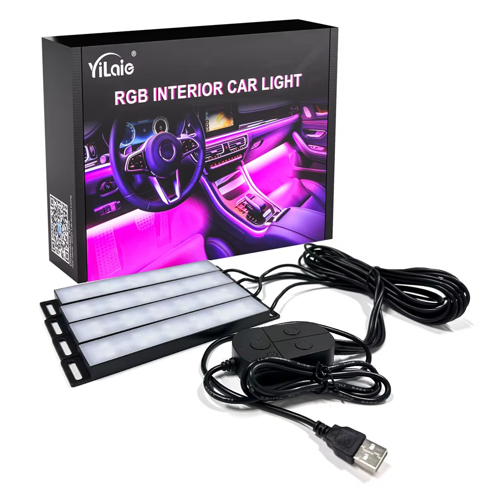 Car LED Lights Interior Multicolor Lighting W/ APP Control Atmosphere Smart Bar
