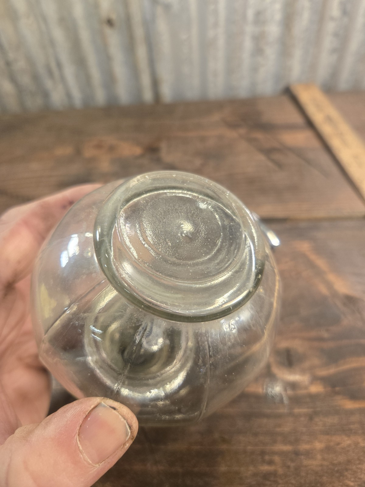 Vintage Wall Mount Soap Dispenser Chrome Glass Complete