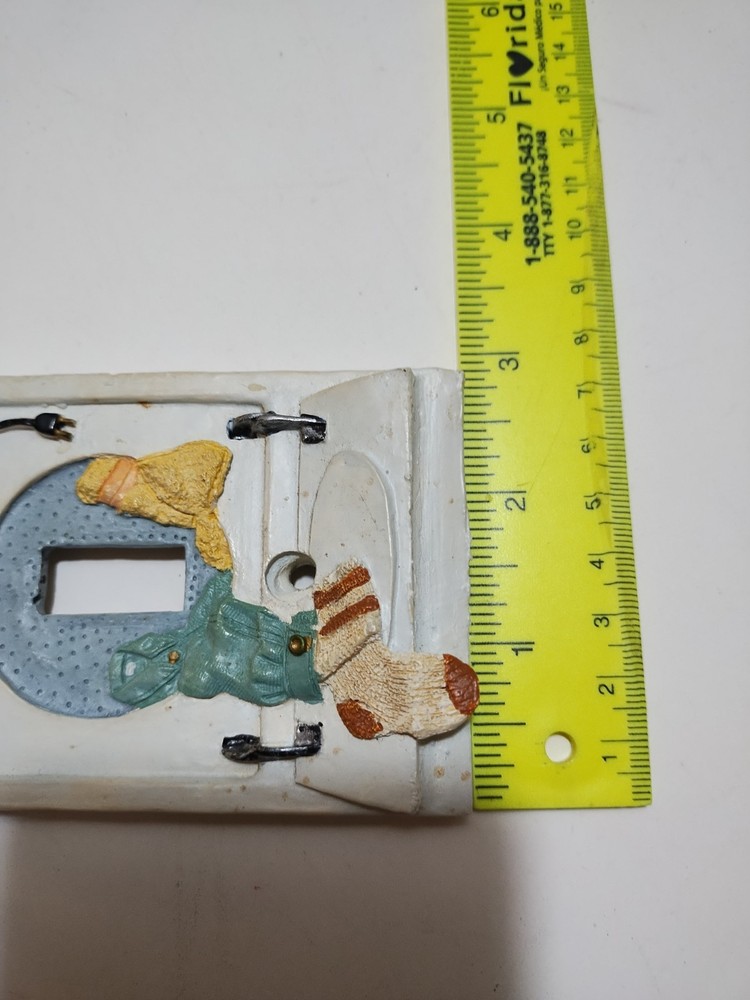 Vintage Switchplate Laundry Washing Machine Hand Painted Light Switch Plate