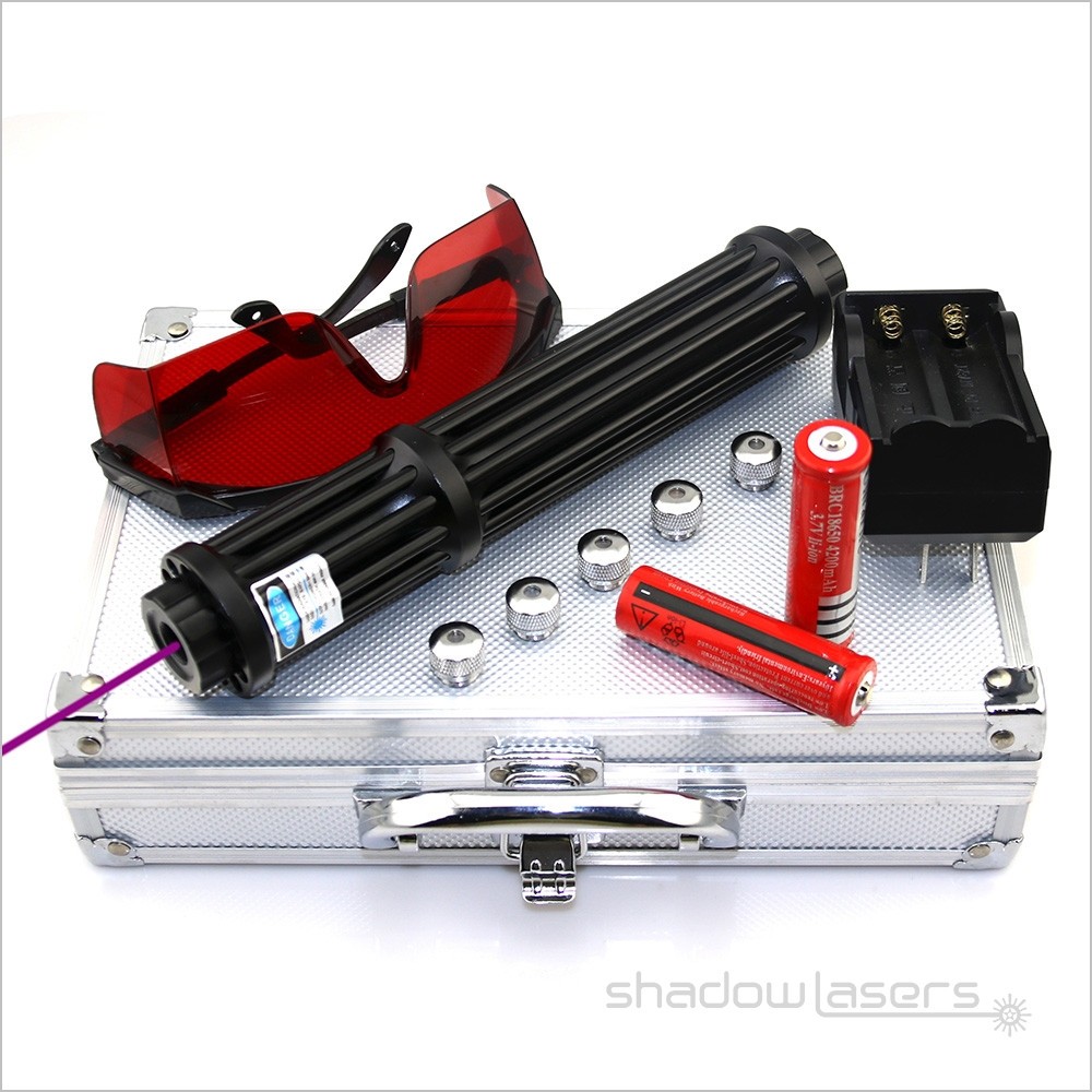 LMX3IP Purple Laser Pointer Adjustable Focus 405nm Visible Beam Light Laser+Case