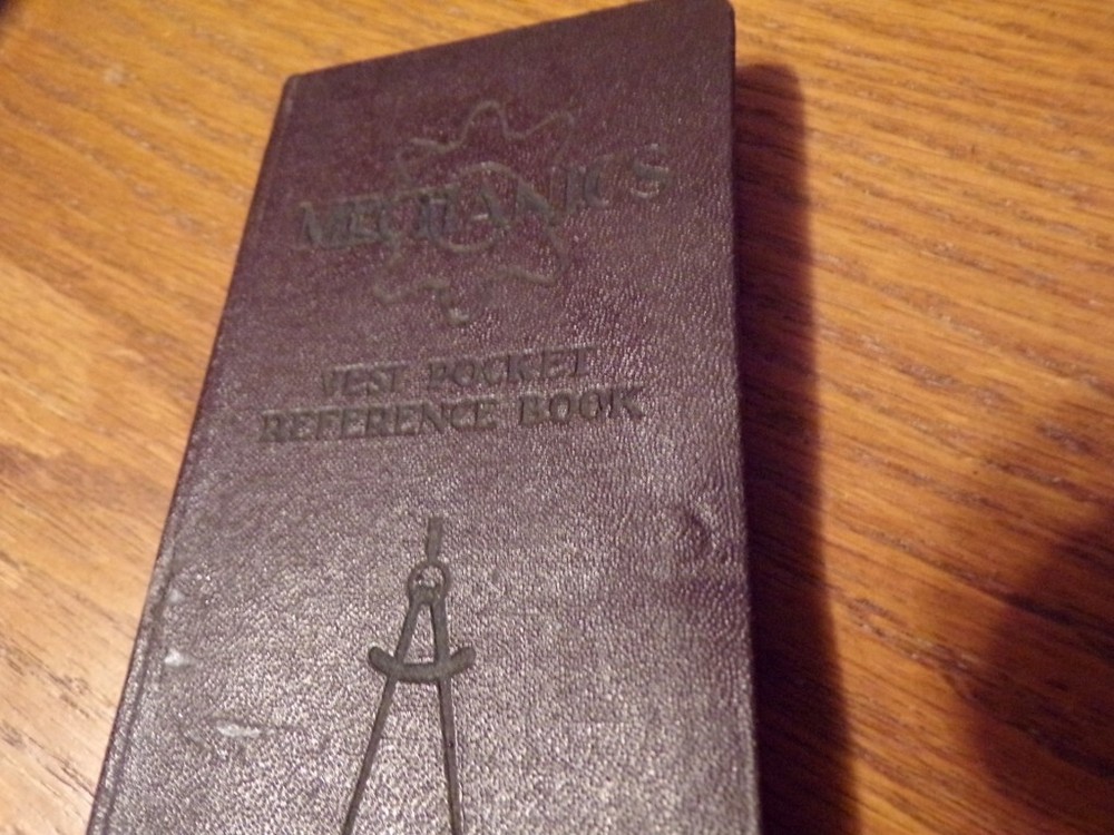 1942 Mechanics Vest Pocket Reference Wolfe Phelps Drafting Engineering Machine