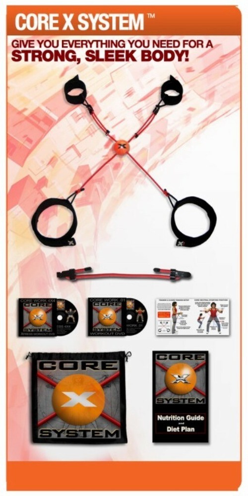 Core X System Basic Package Portable Fitness Workout DVD Total Body Workout Core