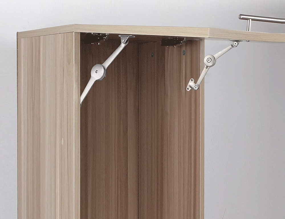 2Pcs Lid Support Hinge Random Angle Lid Stays for Cabinet Chest Toy Box