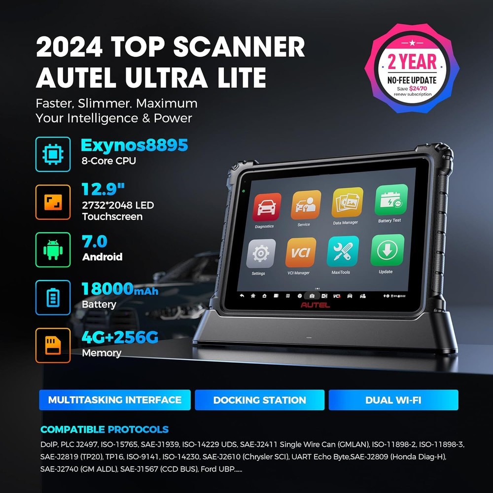 2024 Autel MaxiSys ULTRA Lite MS919 Diagnostic Scanner Advanced VCMI Programming