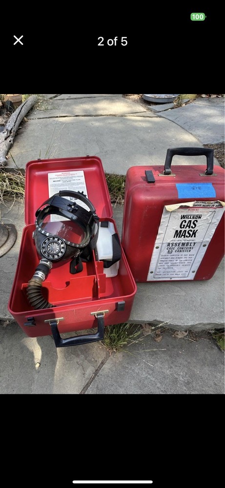 Vintage Willson Gas Mask & Case