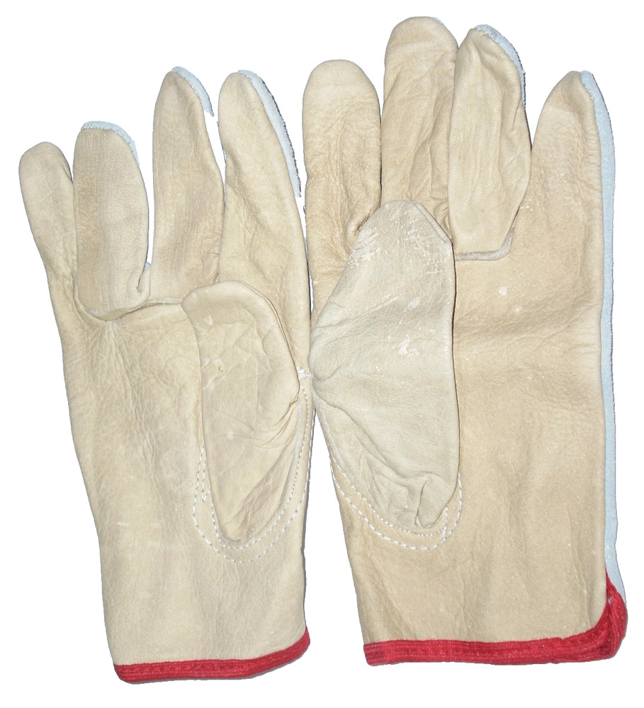 Condor Cowhide Leather Gloves for BNSF RR, Grain Palm, Split Back Size Small
