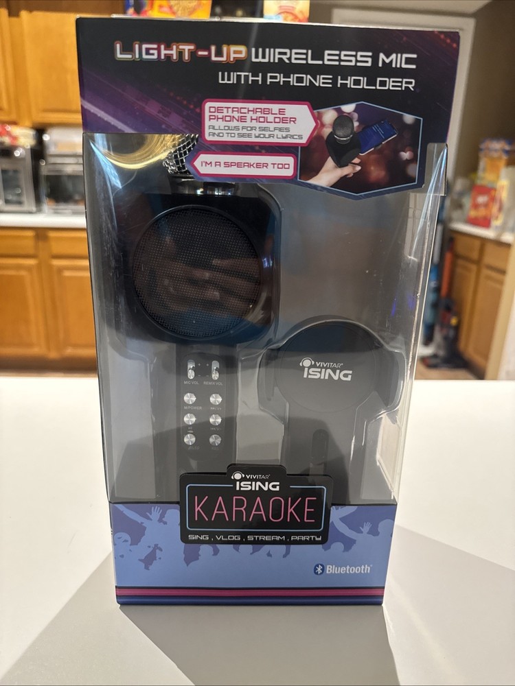 Ising Light-Up Bluetooth Karaoke Microphone - Model ISK103-BLK