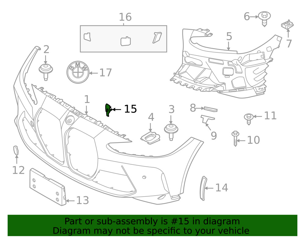 Genuine BMW Front Camera Mount Bracket 51-11-8-083-809