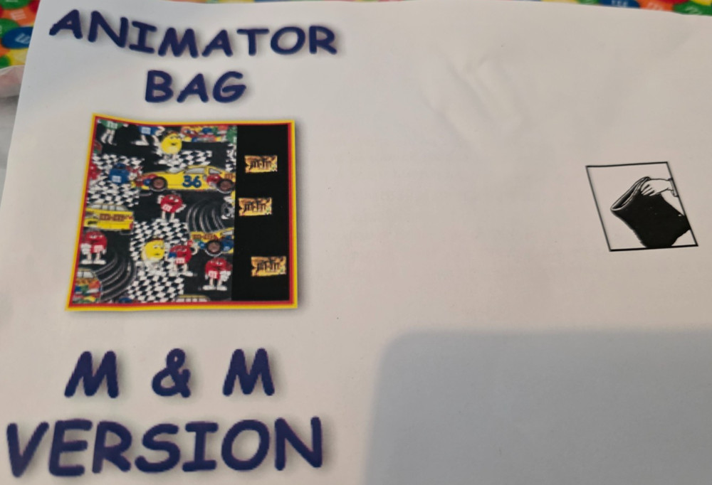 Animator Bag M&M Version Magic Trick Illusion 13" x 12"