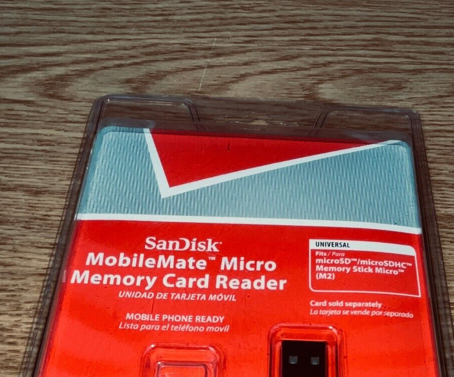 SanDisk MobileMate Micro Memory Card Reader SSDR-121S-V11M. New/Sealed