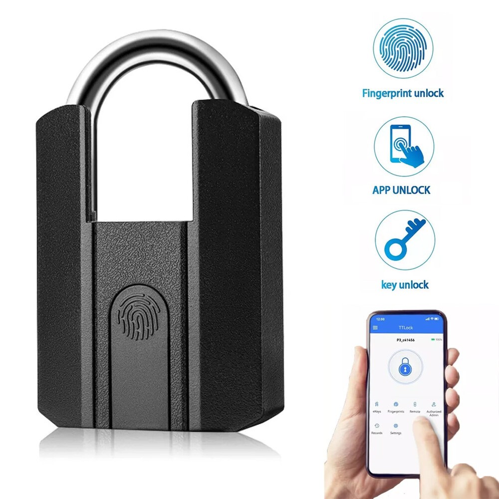 Bluetooth APP Smart Padlock Fingerprint Lock Keyless Electronic Door Lock