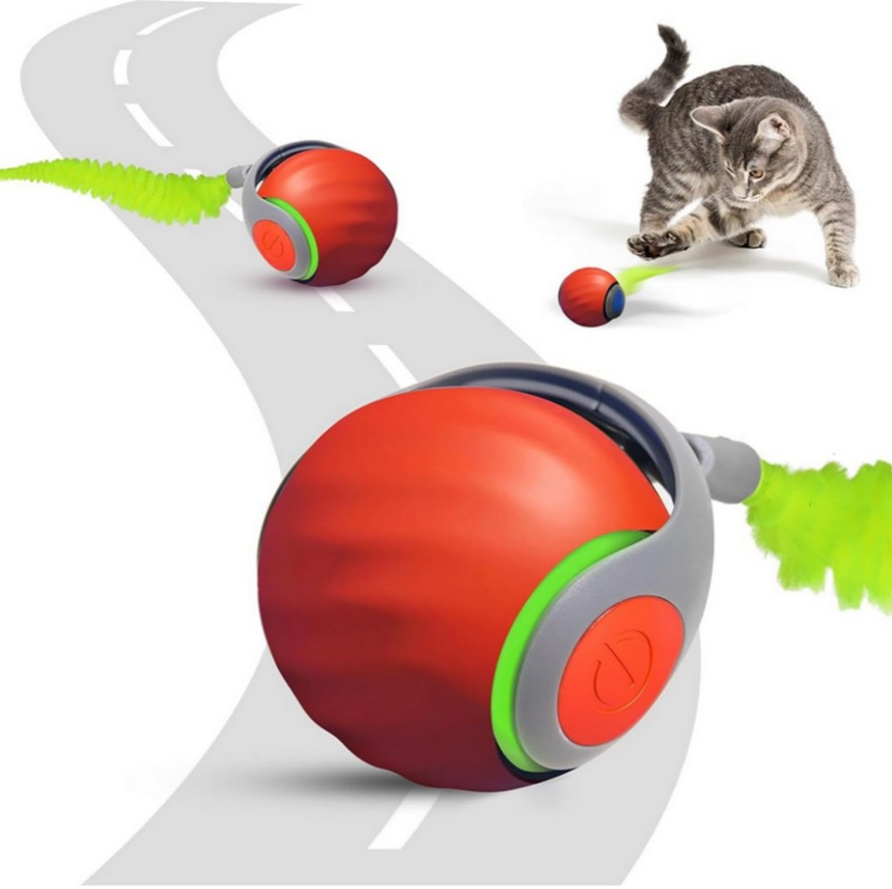 Speedy Tail 2.0 - Automatic Moving Cat Toy Ball with Interactive Tail 1 Pack