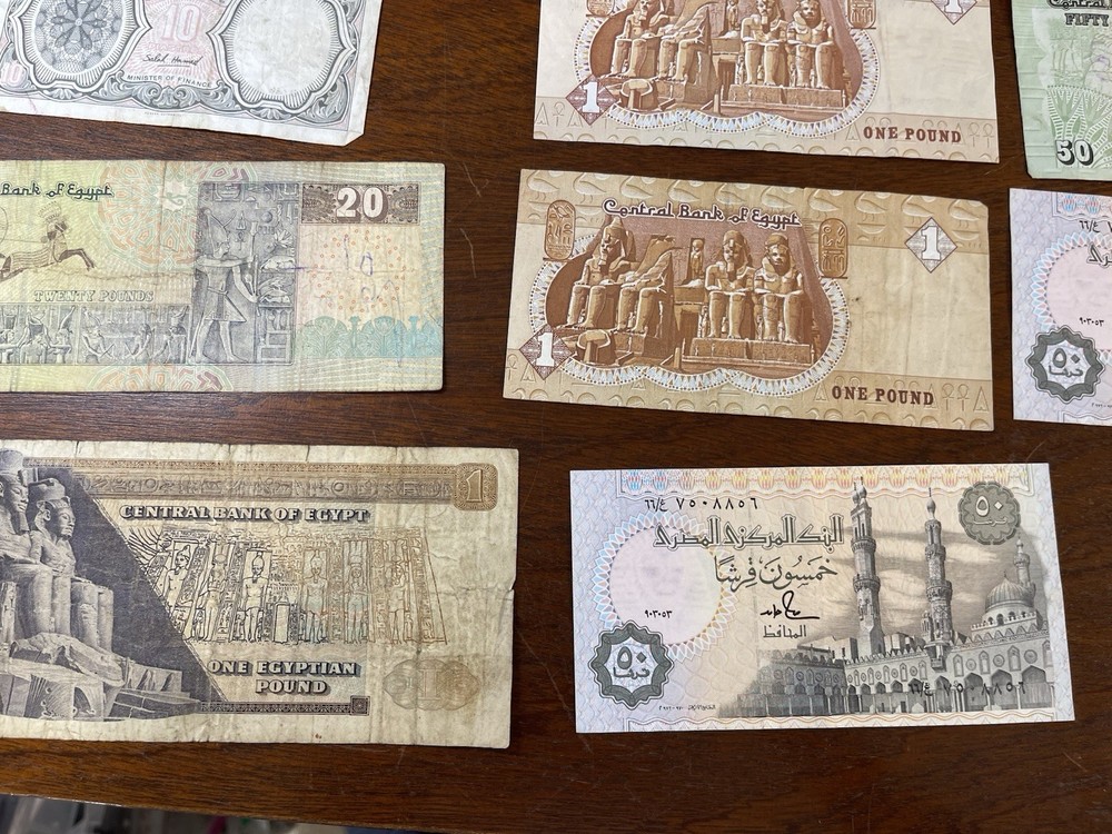 Assorted Egypt Old & New Banknotes Lot High Value