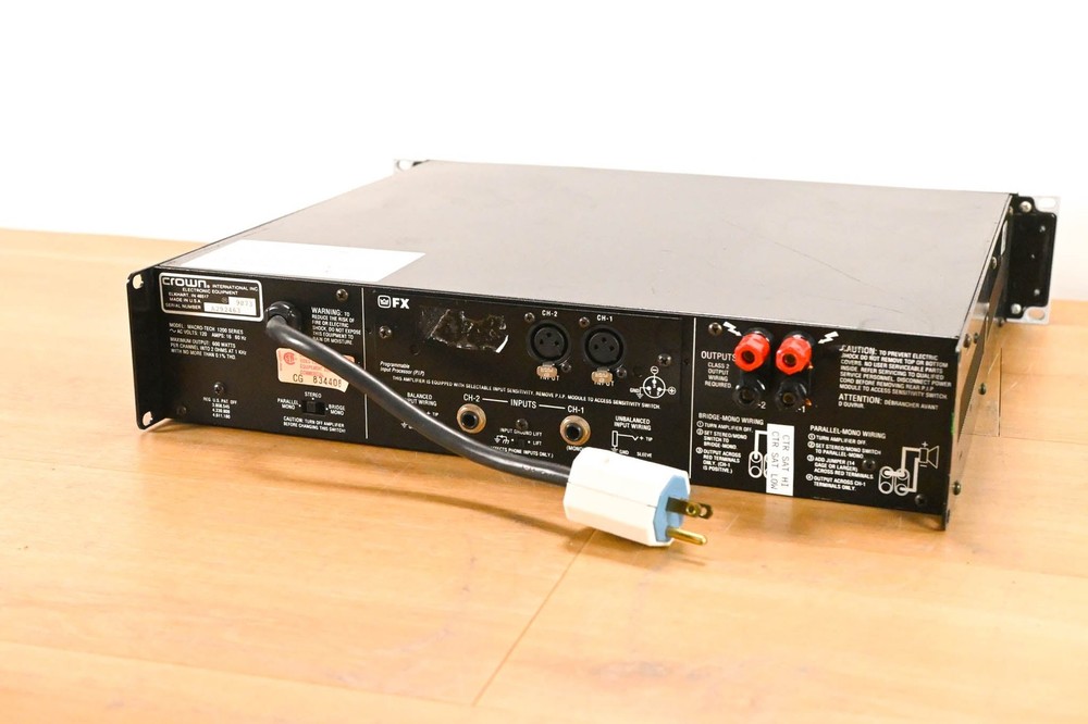 Crown Macro-Tech 1200 2-Channel Power Amplifier CG01YVR