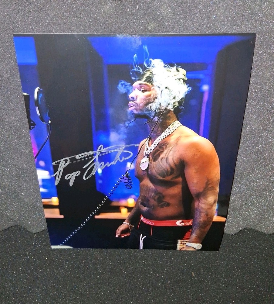 POP SMOKE RAPPER AUTOGRAPH SIGNED 8X10 PHOTO with COA