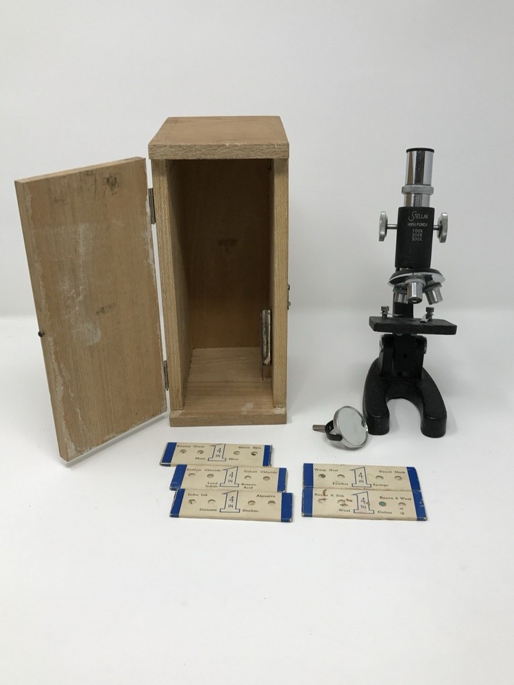 Vintage stellar microscope with kit.