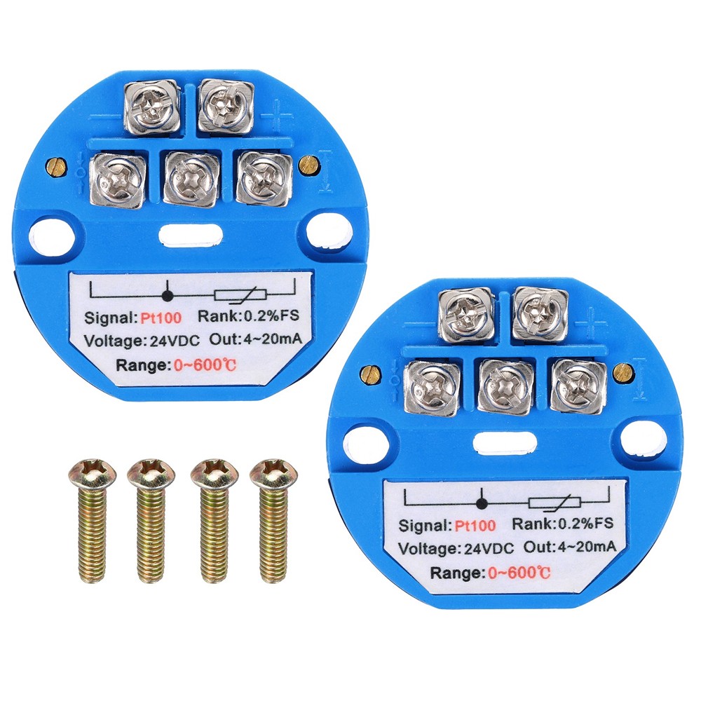 2pcs PT100 0~100°C 200°C RTD SBW Temperature Sensor Transmitter Module 4-20MA