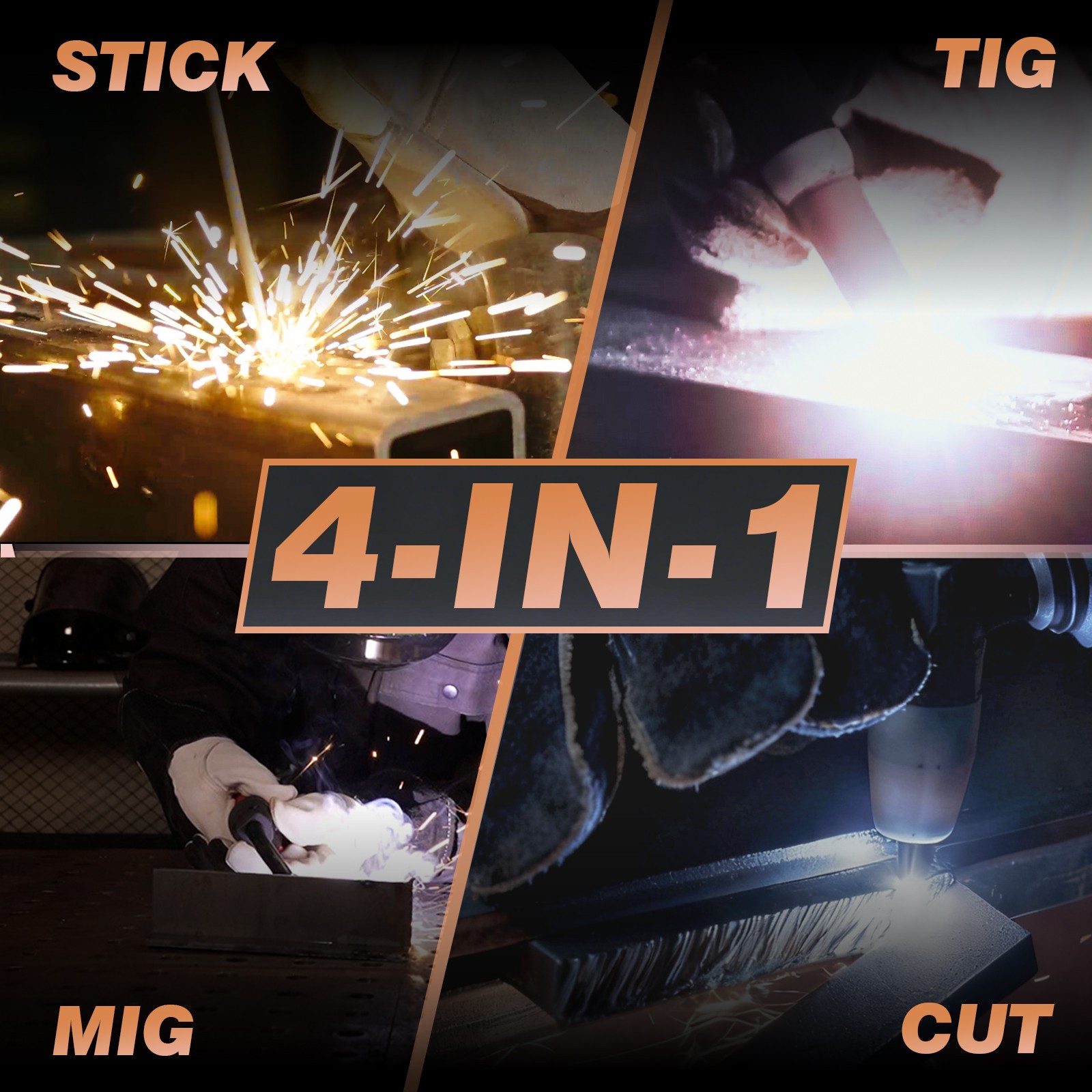 YESWELDER MCT-418 4-in-1 180A MIG/TIG/Stick & 40A Plasma 110V/220V