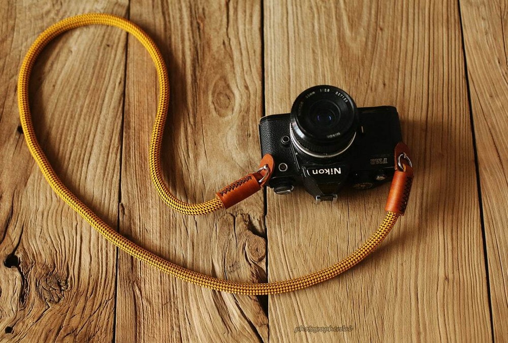 Handmade Gold Climbing Rope Camera Strap