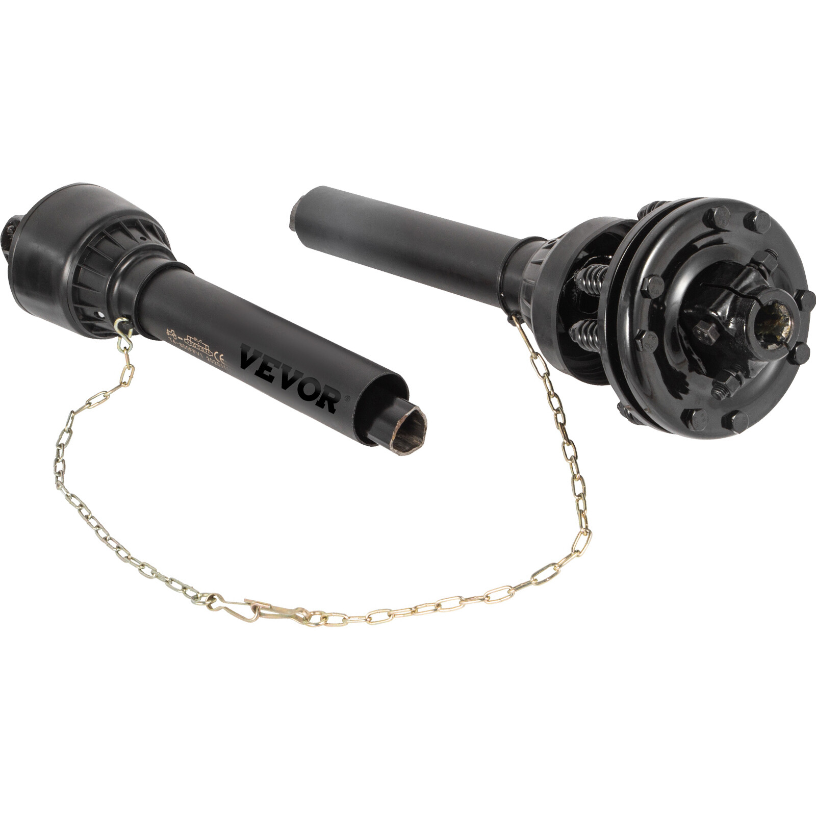 VEVOR PTO Shaft PTO Drive Shaft 1-3/8" 6 Spline Endw/Slip Clutch T4 43"-59"