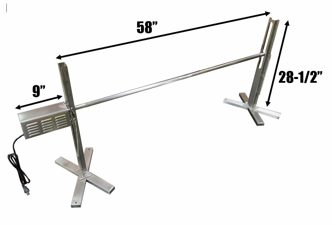 HD 40 Watt Portable BBQ Pig,Lamb Spit Roaster Rotisserie Kit 58" Long Spit Rod