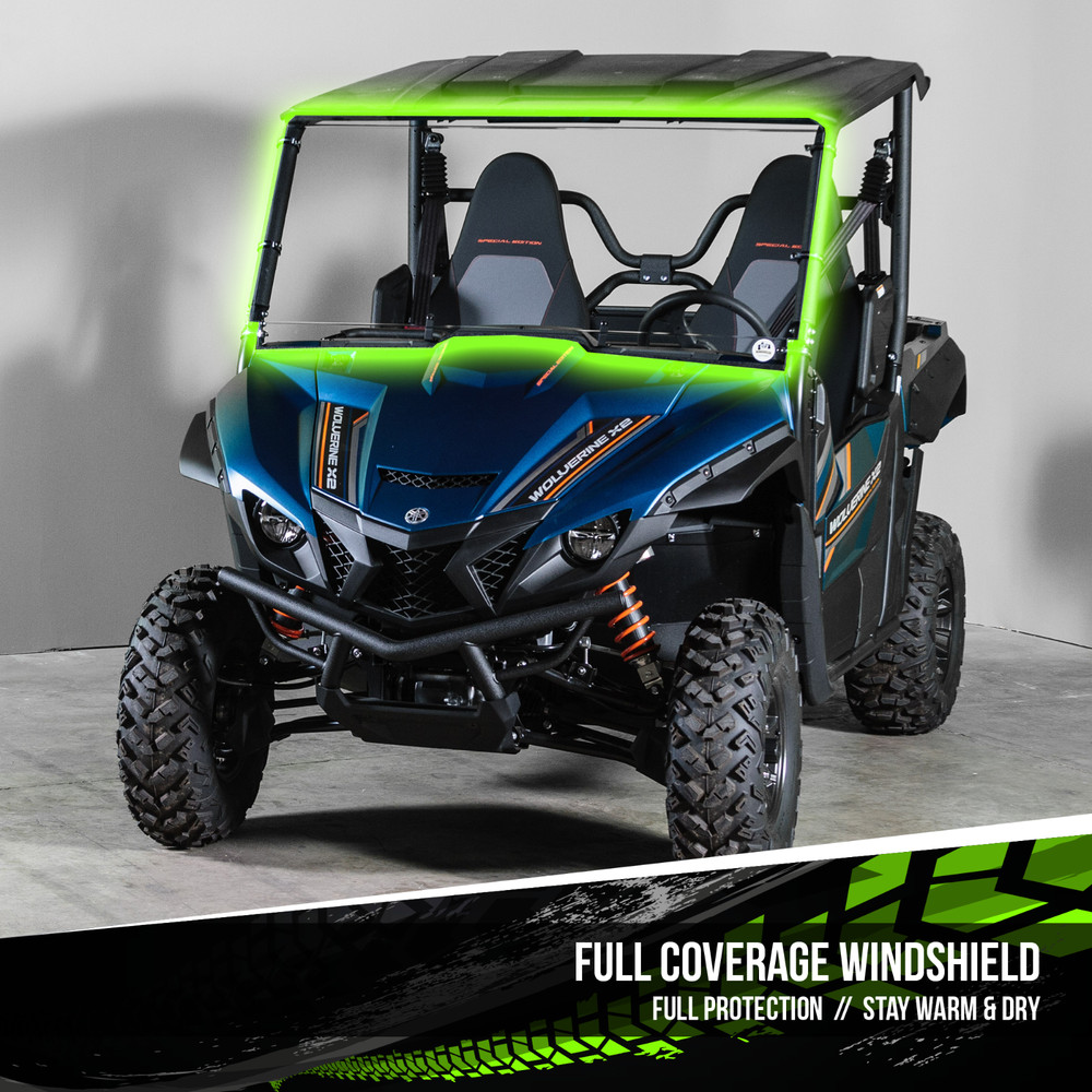 TERRARIDER YAMAHA WOLVERINE X2 FULL UTV WINDSHIELD - STD. 3/16"