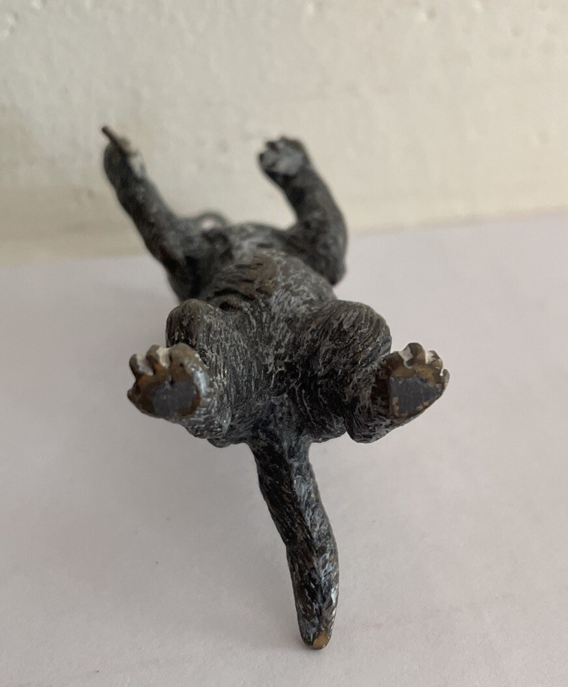 Antique Cold Painted Vienna Bronze Cat