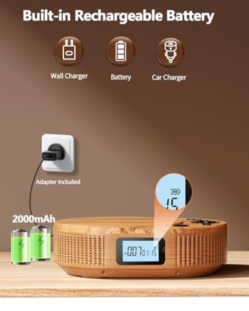 CD Player Portable, Upgraded Portable CD Player & Bluetooth Speaker 2 in 1