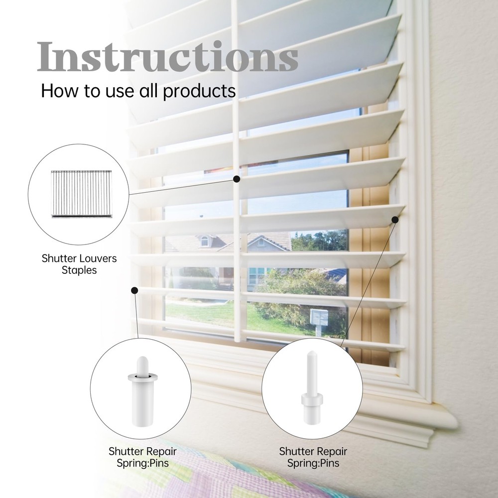 85 Pcs Shutter Repair Kit, Plantation Tool Set, Includes...