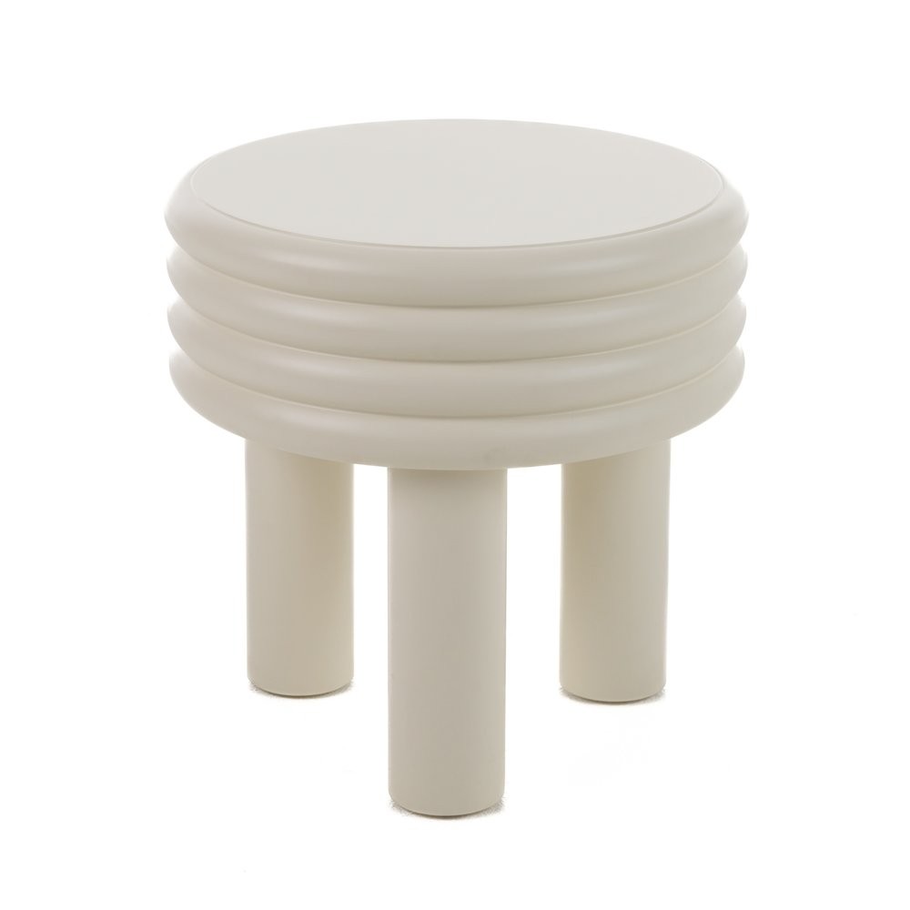 Modrest Townley - Contemporary White Round End Table