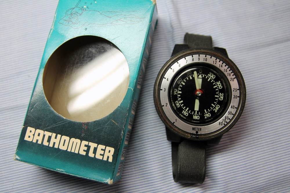 Vintage Analog Bathometer Depth Gauge, 1990s