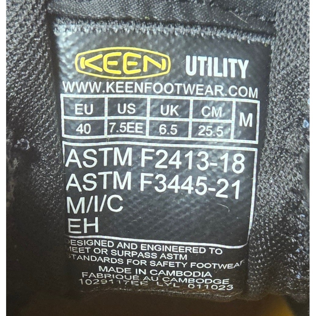 Keen Utility Kenton Work Shoes Mens 7.5 EE Navy Blue EH Carbon Toe 1029117EE New