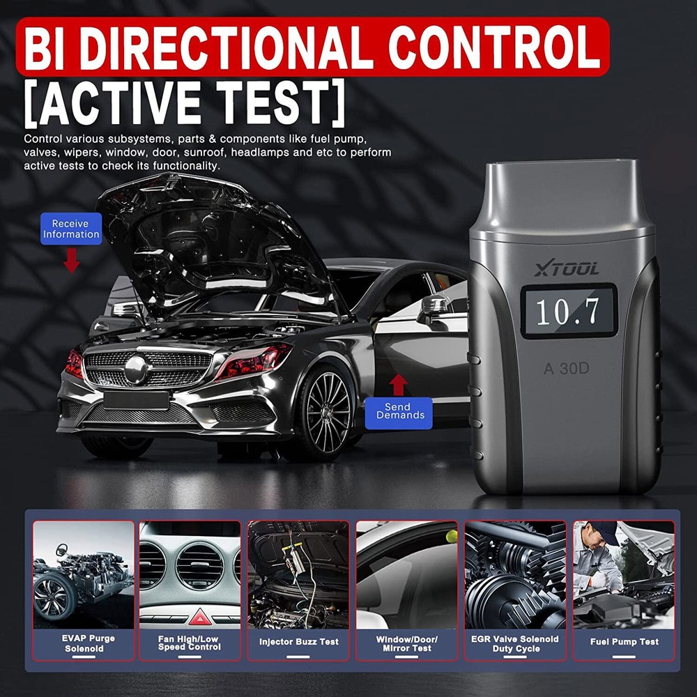 2024 XTOOL A30D Car OBD2 Scanner Bidirectional All System Diagnostic Tool 14+