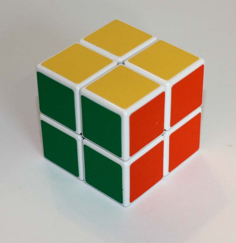 Brain Teaser Magic Cube Puzzle 2x2, White