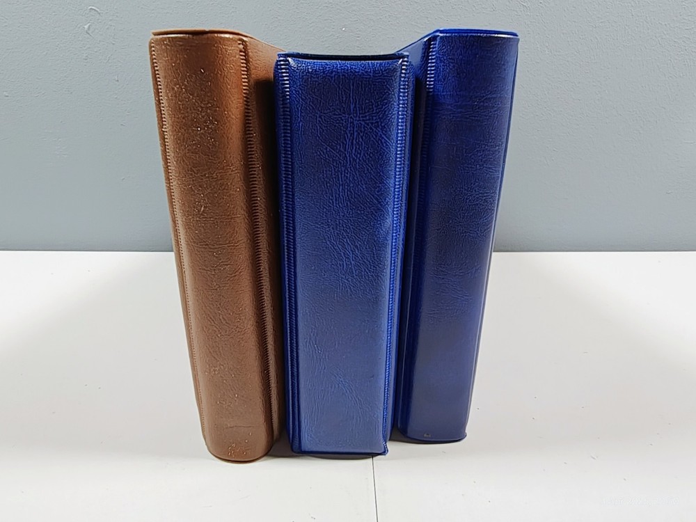 3 x ISLE OF MAN STAMP PRESENTATION PACK/COVERS BLUE 2-RING BINDERS, EXCELLENT