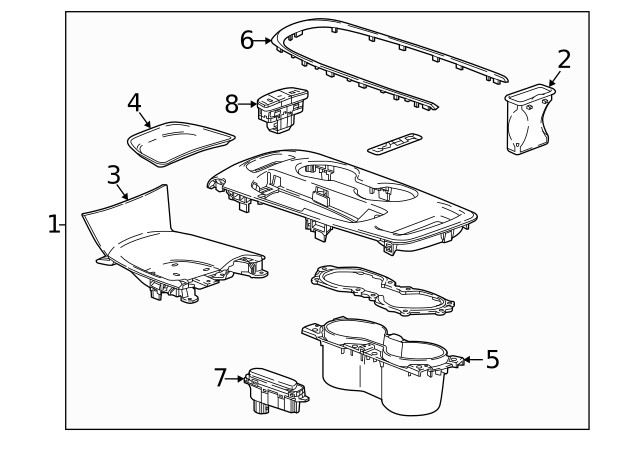 Genuine GM Shift Panel 84937563