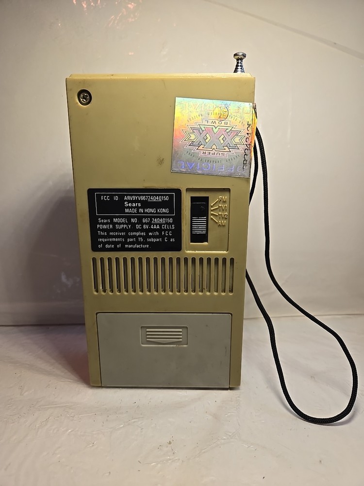 Vintage Sears Roebuck Portable Handheld Solid State AM/FM,TransistorRadio Tested