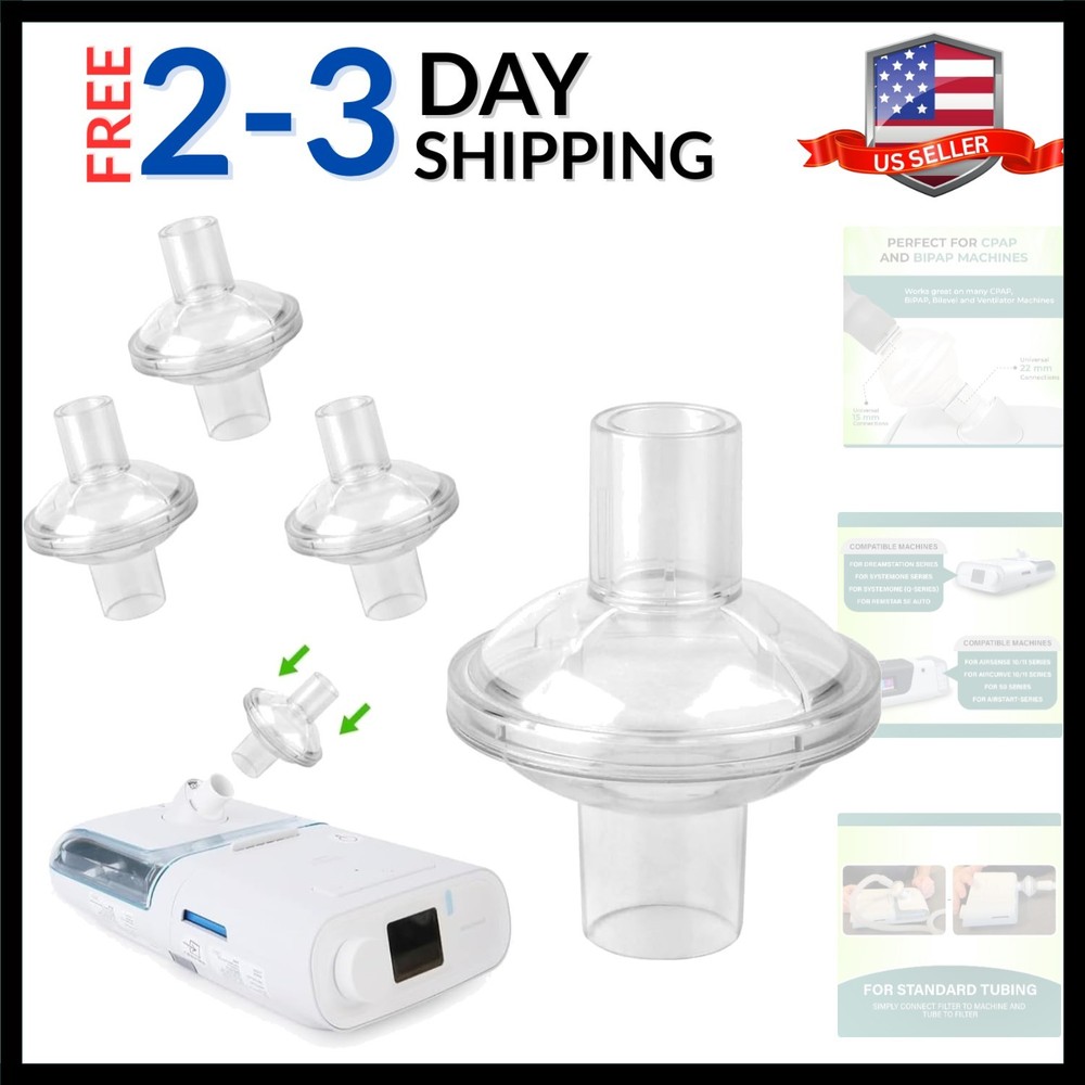 Universal Fit in-Line Viral Filter Improve Your Using Experience for CPAP and...
