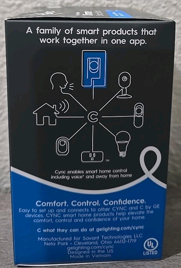GE CYNC Smart Dimmer Light Switch, Wire-Free, Bluetooth and Wi-Fi Light Switch
