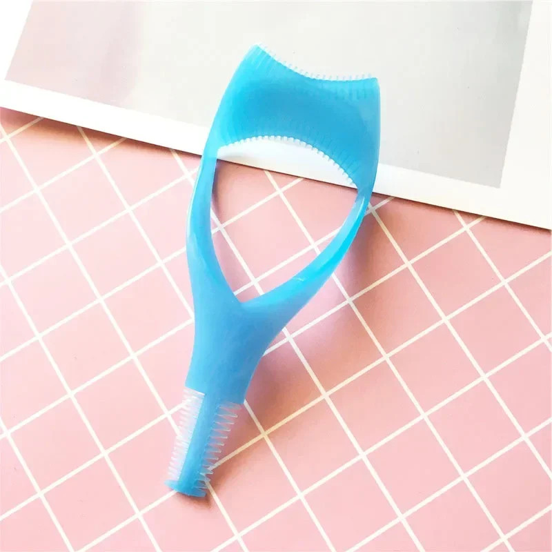 3 in 1 Eyelash Tools Makeup Mascara Shield Guard Curler Applicator Comb Guide Ca