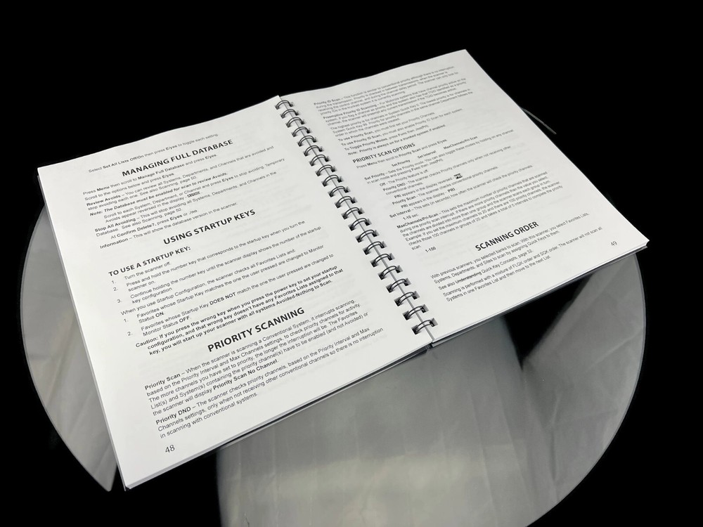 Uniden BCD436HP BCD536HP Instructions Operating Manual User Guide COIL BOUND