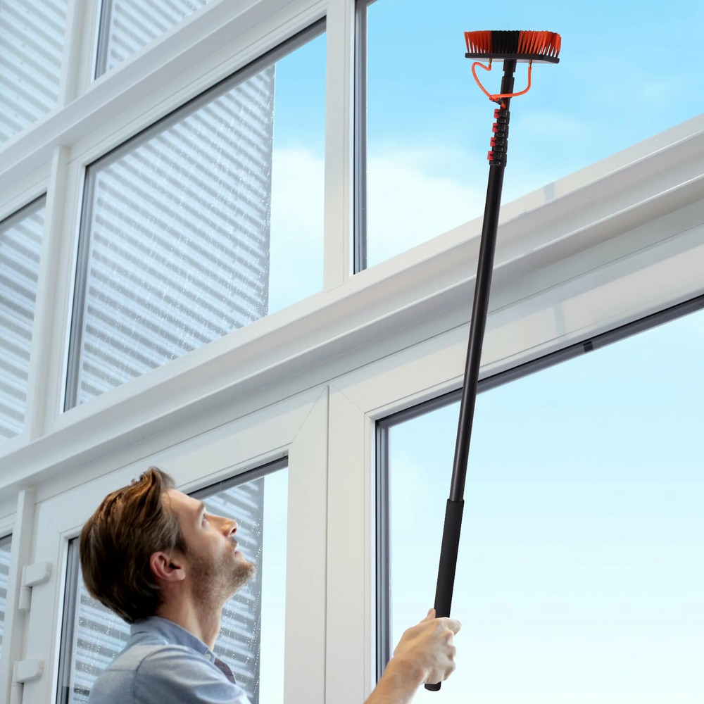 Solar Panel Cleaning Brush & Pole Kit Window Cleaner Solar Panel Cleaning System